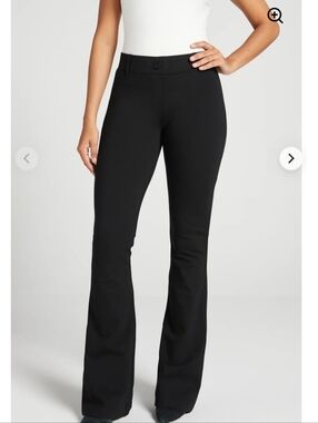 Betabrand Size XXL Yoga Pants Dress Pants Black Straight Leg Rayon Nylon Blend